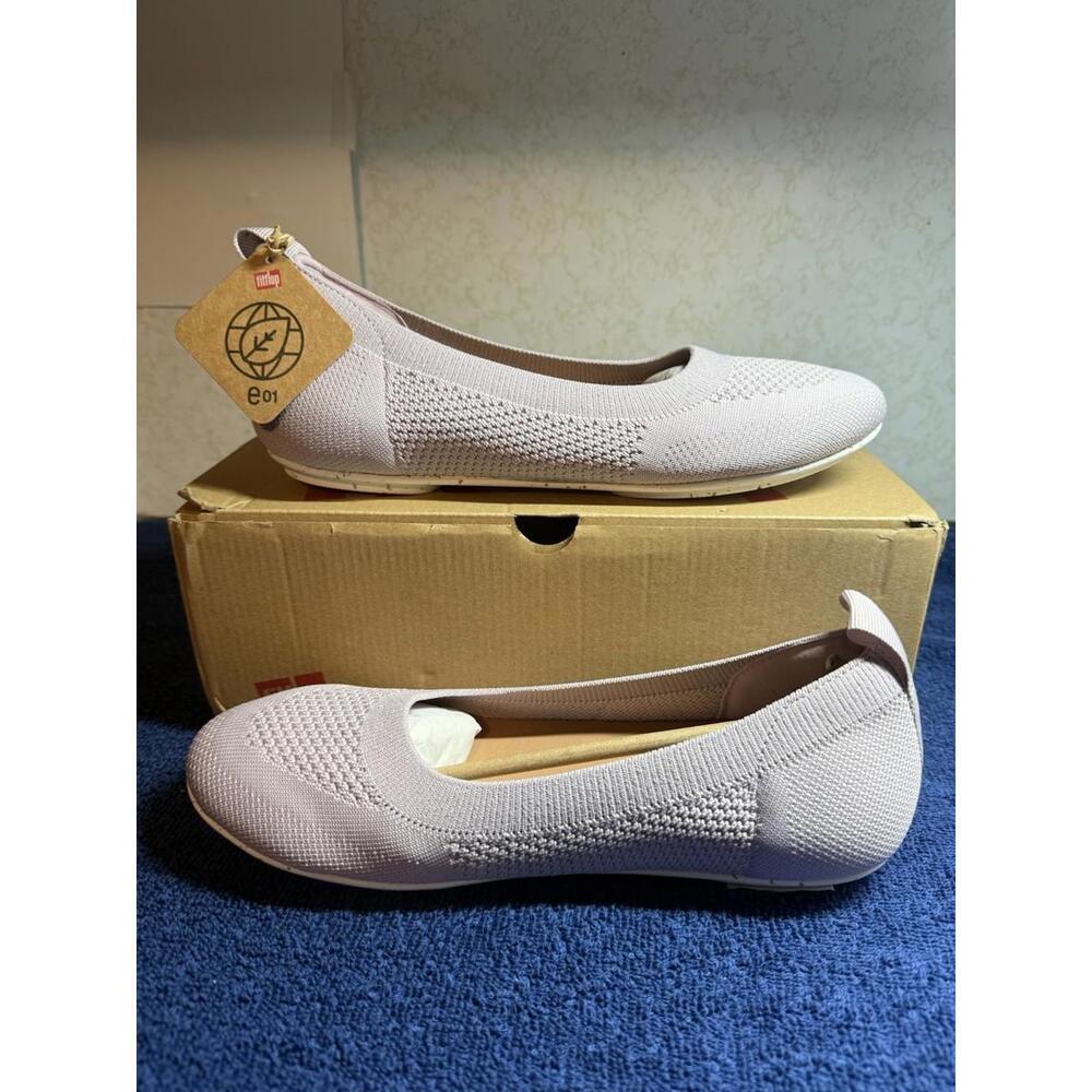 FITFLOP ALLEGRO E01 LILAC MULTI-KNIT BALLET PUMPS BALLERINA  7